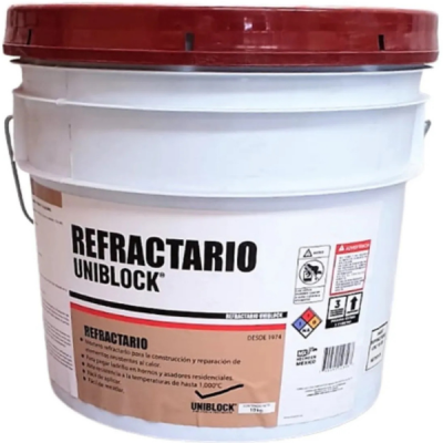 Mortero Refractario Hidrulico Uniblock 10 Kilos 1000 Grados