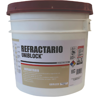 Mortero Refractario Hidrulico Uniblock 10 Kilos 1000 Grados
